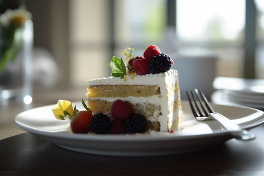 Gâteau de Chantilly avec des baies et de la crème fouettée