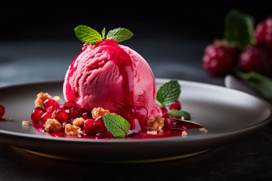 Délicieuse glace à la grenade