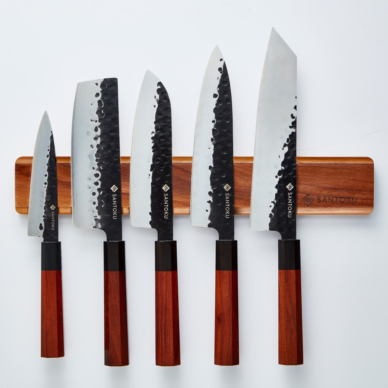 Minato Set met magnetisch houten messenrek