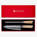 Haruta Box Set VG10 Japans Damascus Staal 8 Inch Koksmes & 13 Inch Diamant Slijpstaal