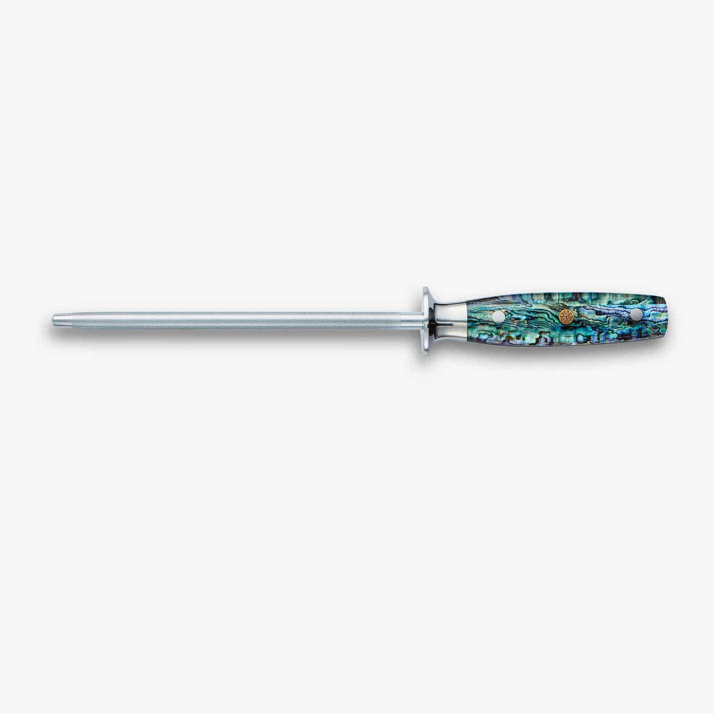 Chikashi (ちかし) Damascus stalen messen ingesteld met een abalone handvat