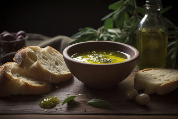 Mediterrane olijfoliebrooddip