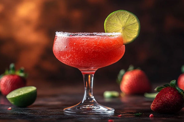 Refreshing Strawberry Margarita with a Twist of Lime