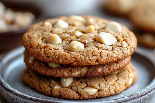 Decadente witte chocolade macadamia noten koekjes