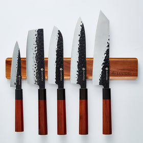 Ensemble Minato avec porte-couteaux magnétique en bois