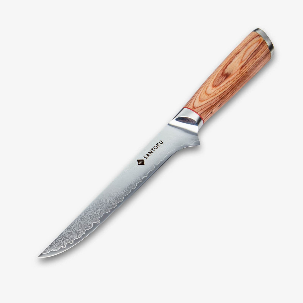 Haruta Couteau à désosser japonais en acier Damas VG10 de 6 pouces avec manche en bois et fourreau