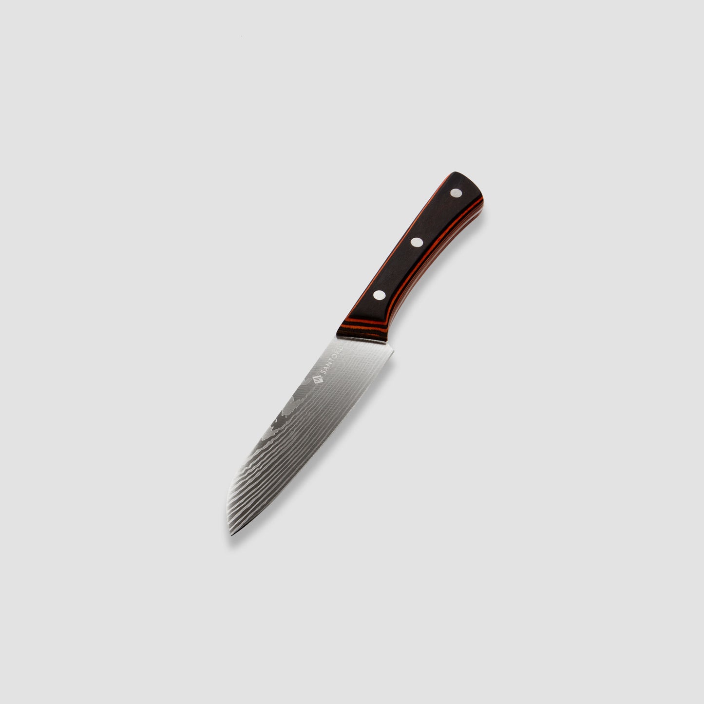 Yuhi - Ensemble de 6 couteaux de cuisine à motif damas avec poignées en bois de Pakka et coffret cadeau