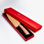 Haruta 7 inch VG10 Japanse Damascus Steel Santoku -mes met houten handvat & schede