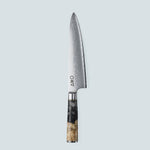 Aiko zwart Damascus stalen mes met gekleurd zwart harshandvat